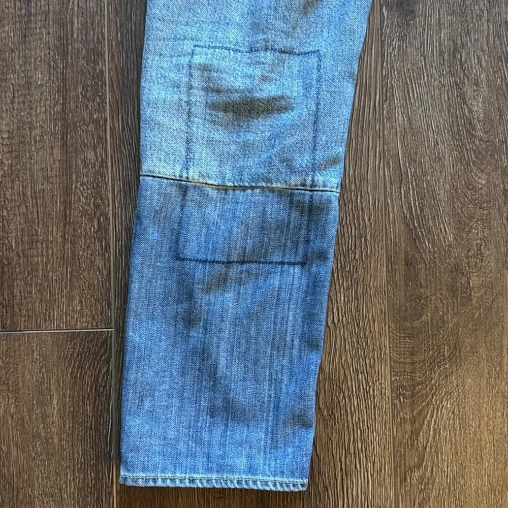 Anthropologie PAIGE Sierra High Rise Denim Overalls Distressed